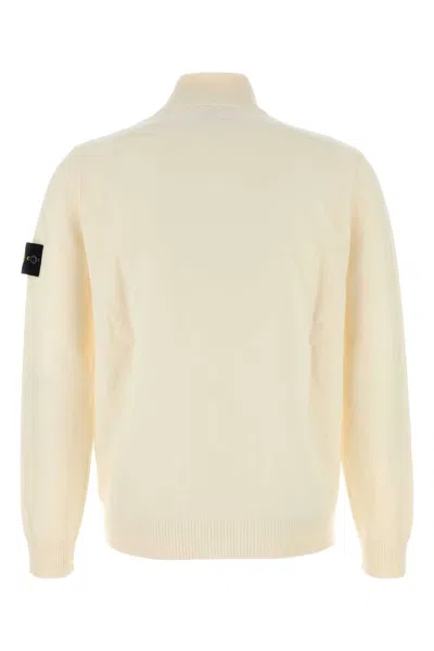 Stone Island Certified Virgin Wool Blend Sweater In Neutral