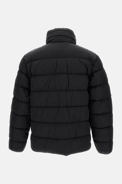 C.p. Company Oversized Zip-front Rain Jacket With Quilted Texture In Blue