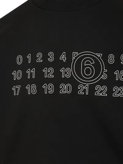 Mm6 Maison Margiela Sweatshirt With Numerical Graphics In Black