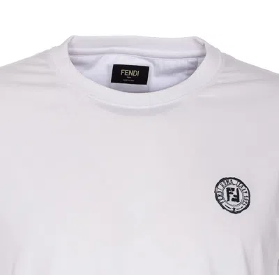 Fendi Stamp Crew Neck Patch Detail Short Sleeves