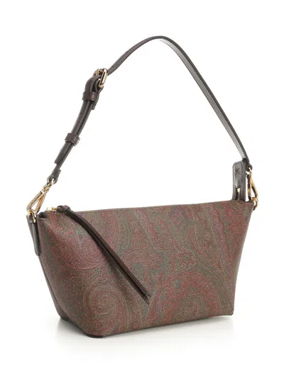 Etro Trapezoidal Shoulder Bag Shoulder Bags Brown