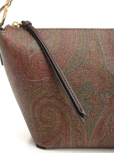 Etro Trapezoidal Shoulder Bag Shoulder Bags Brown