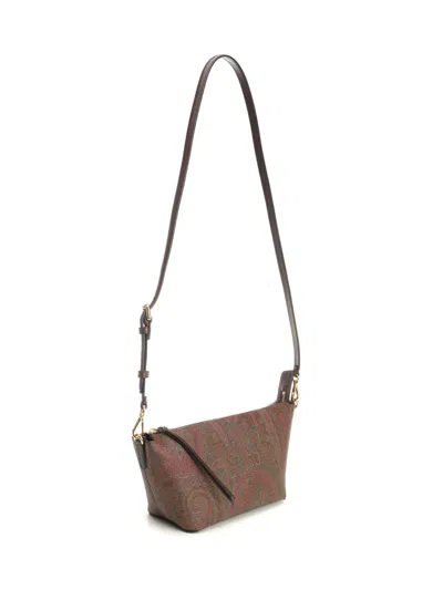 Etro Trapezoidal Shoulder Bag Shoulder Bags Brown