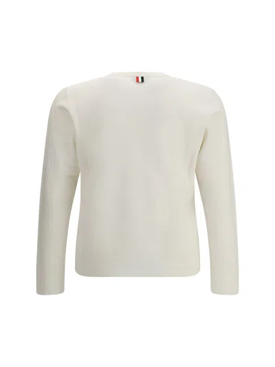 Thom Browne Virgin Wool Sweater In White