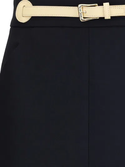 Valentino Garavani Women Skirt With Leather Details