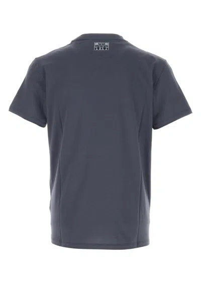 Fendi Cotton T-shirt With Ff Detail In Blue