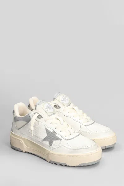 Golden Goose Forty 2 Sneakers In White Leather And Fabric