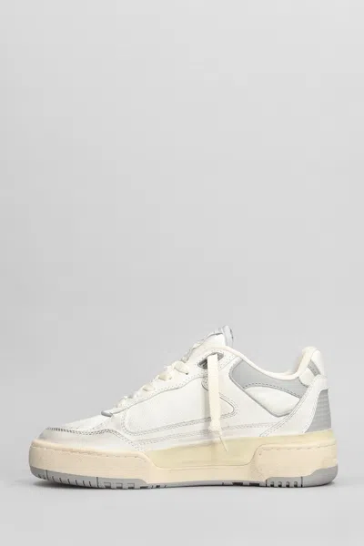 Golden Goose Forty 2 Sneakers In White Leather And Fabric