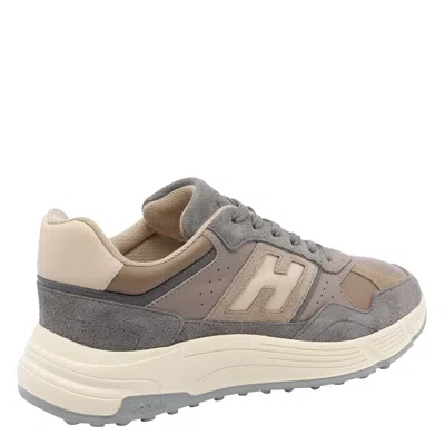 Hogan Perforated Lightweight Sneakers Rubber Sole In Gray