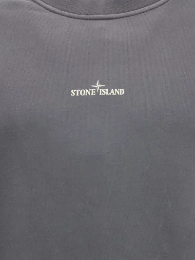 Stone Island Sweatshirt With Industrial Flow Print In Gray