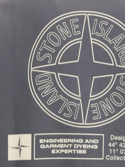 Stone Island Sweatshirt With Industrial Flow Print In Gray