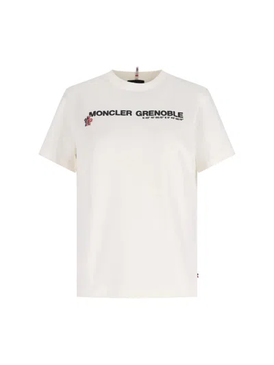 Moncler Logo-print Short-sleeve T-shirt In White