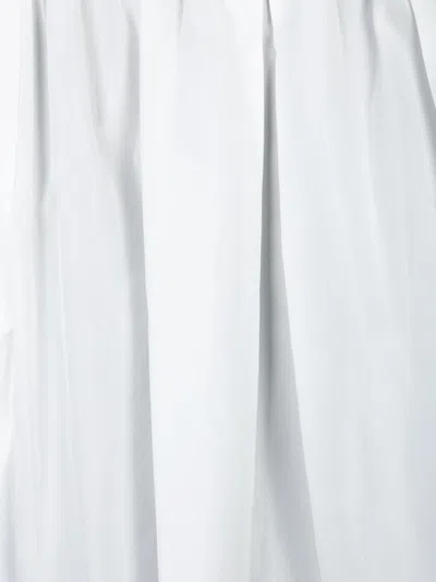 Herno White Flared Midi Skirt In White