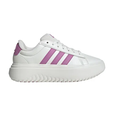 Pre-owned Adidas Originals Adidas Wmns Grand Court Platform 'white Preloved Purple' | Women's Size 9