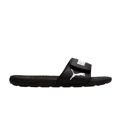Pre-owned Puma Wmns Cool Cat 5 Slides 'black White' | Women's Size 12