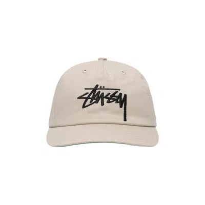 Pre-owned Stussy Big Stock Mid Depth Hat 'tan' | Men's Size Onesize