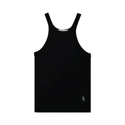 Pre-owned Sporty And Rich Sporty & Rich Chelsea Tank Top 'black' | Women's Size M