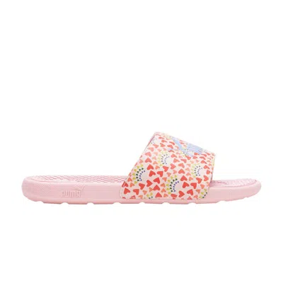 Pre-owned Puma Cool Cat Slide Big Kid 'rainbow Sunset' | Pink | Kid's Size 7