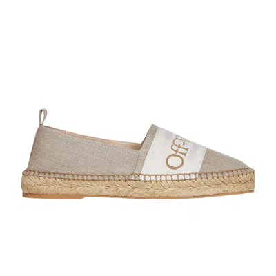 Pre-owned Off-white Wmns Bookish Canvas Espadrilles 'beige' | Cream | Women's Size 35