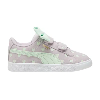 Pre-owned Puma Suede Classic Re-bow Little Kid 'hearts - Grape Mist' | Purple | Kid's Size 2.5