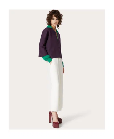 Valentino Cropped Wide-leg Trousers
