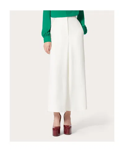 Valentino Cropped Wide-leg Trousers