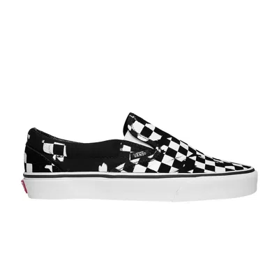 Pre-owned Vans Classic Slip-on 'overprint Checkboard' | Black | Men's Size 9.5