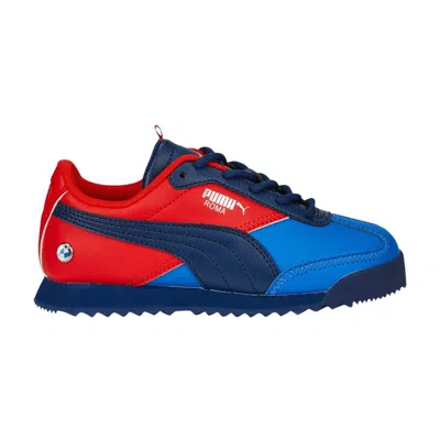Pre-owned Puma Bmw Motorsport X Roma Via Little Kid 'strong Blue Fiery Red' | Kid's Size 12