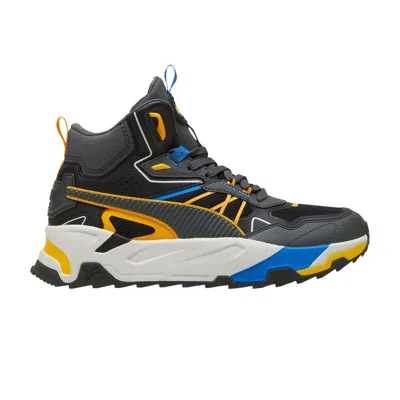 Pre-owned Puma Trinity Mid Hybrid 'shadow Grey Tangerine Blue' | Black | Men's Size 9