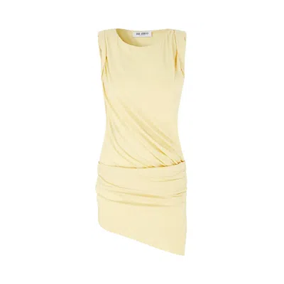 Pre-owned Attico The  Mini Dress 'dusty Yellow' | Women's Size 36