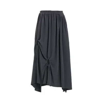 Pre-owned Y's Y-circle Gathered Skirt 'blue Grey' | Women's Size 1