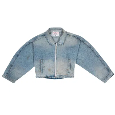Pre-owned Rivington Roi Rebis Rose Trucker 'light Indigo' | Blue | Men's Size Xxl