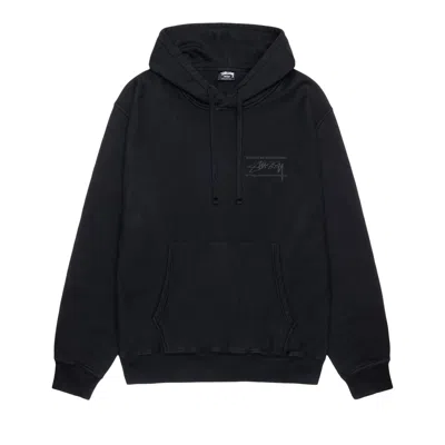 Pre-owned Stussy Smooth International Hoodie Pigment Dyed 'black' | Men's Size Xl