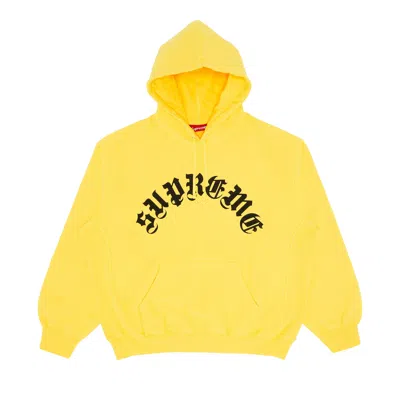 Pre-owned Supreme Printed Arc Hooded Sweatshirt 'yellow' | Men's Size Xl