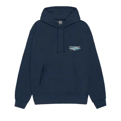 Pre-owned Stussy Worldwide Diamond Hoodie 'navy' | Blue | Men's Size M