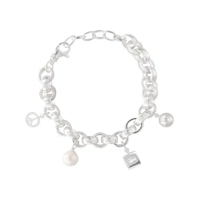Pre-owned Stussy Icon Charm Bracelet 'silver' | Men's Size Onesize