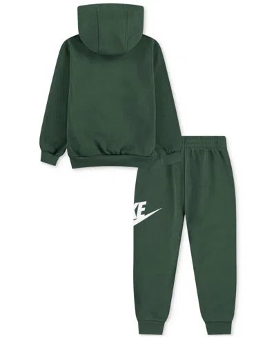 Nike Little Boys Club Fleece 2-pc. Logo Hoodie & Sweatpants Set In Green