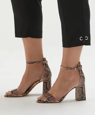 Rafaella Plus Size Satin Mid Rise Twill Capri Pants With Slant Pocket