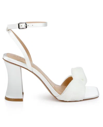 Jewel Badgley Mischka Women's Fayola Dress Knot Sandals In White