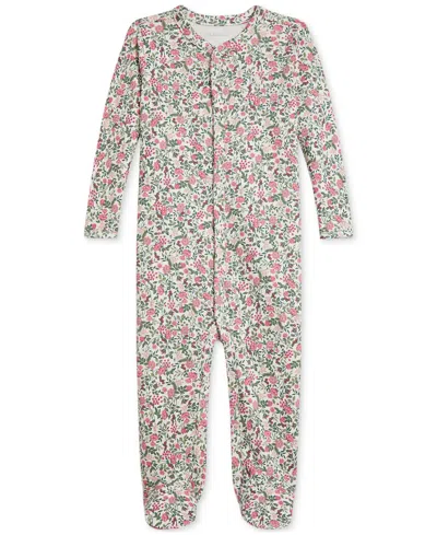 Polo Ralph Lauren Baby Girls Floral Coveralls In Brown