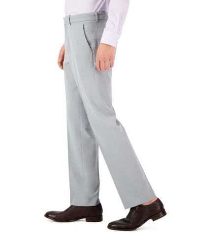 Perry Ellis Portfolio Men's Modern-fit Stretch Solid Resolution Pants In Gray