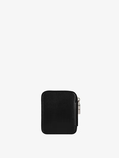 Givenchy Slim Textured Compact Wallets In Black