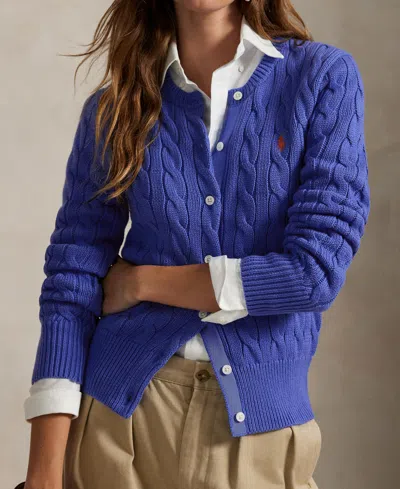 Polo Ralph Lauren Women's Cable-knit Cotton Crewneck Cardigan Sweater