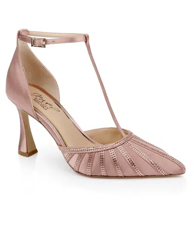Jewel Badgley Mischka Women's Faithlyn Evening T-strap Pumps