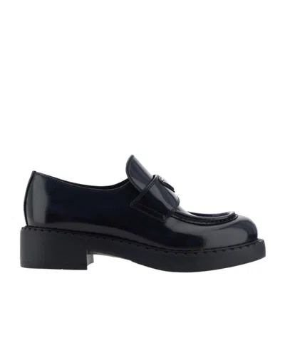 Prada Chocolate Patent Leather Loafers