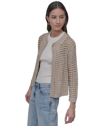Dkny Jeans Petite Open-stitch Cardigan