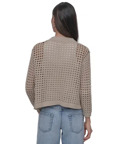 Dkny Jeans Petite Open-stitch Cardigan