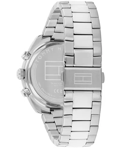 Tommy Hilfiger Men's Chronograph Silver Tone Stainless Steel Bracelet Watch, 40mm
