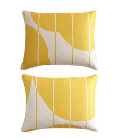 Marimekko Vesi Unikko Cotton Sateen Duvet Cover Set In Yellow