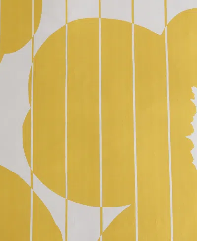 Marimekko Vesi Unikko Cotton Sateen Duvet Cover Set In Yellow